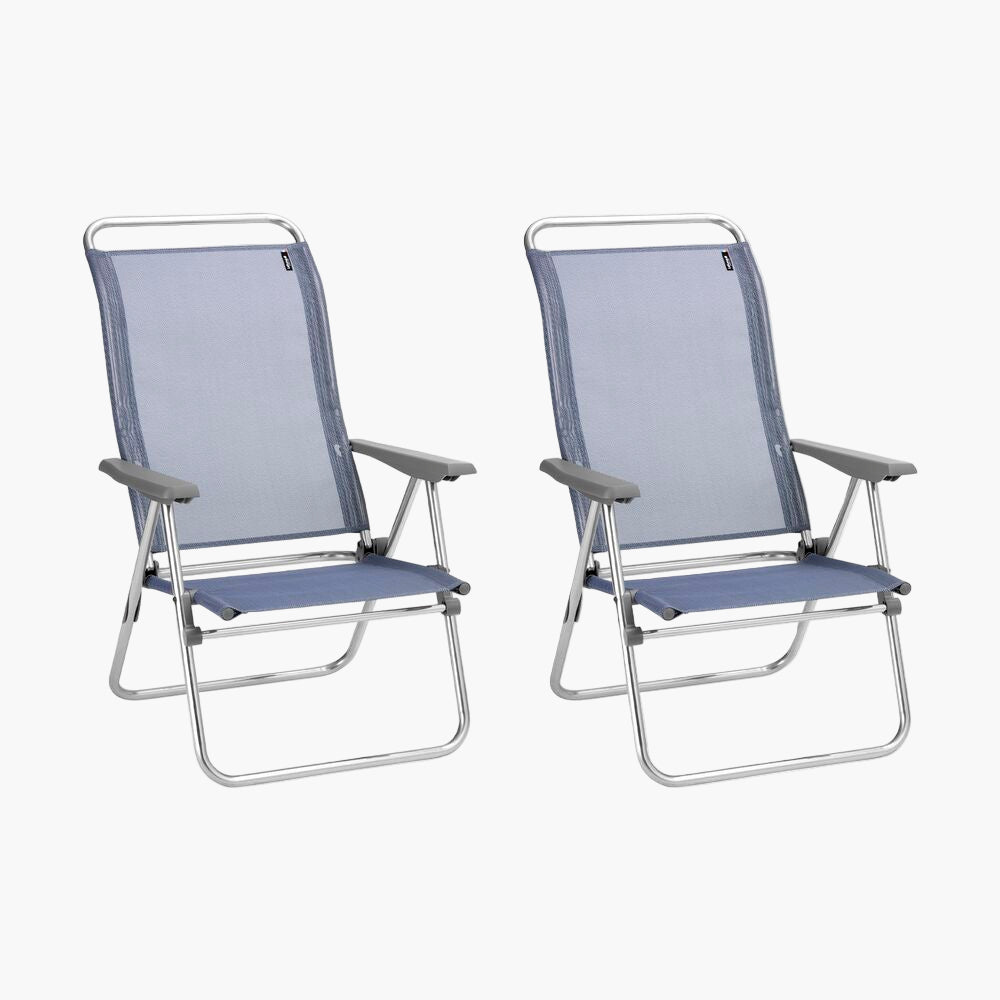 SET OF 2 LOW FOLDING ARMCHAIRS Lafuma