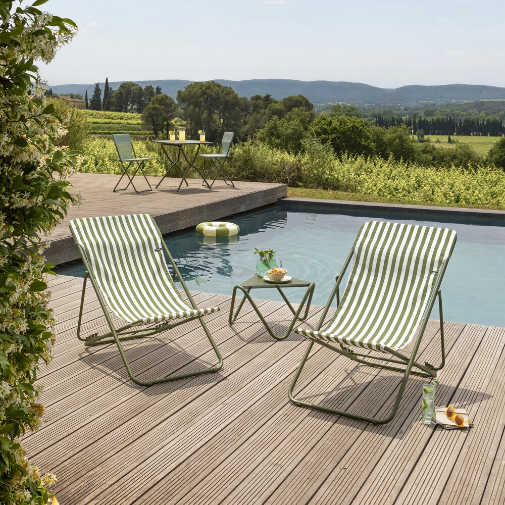 SET OF 2 DECKCHAIRS Lafuma