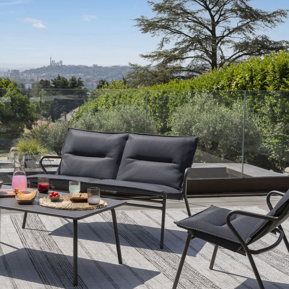 LOW PADDED LOUNGE BENCH Lafuma Mobilier US