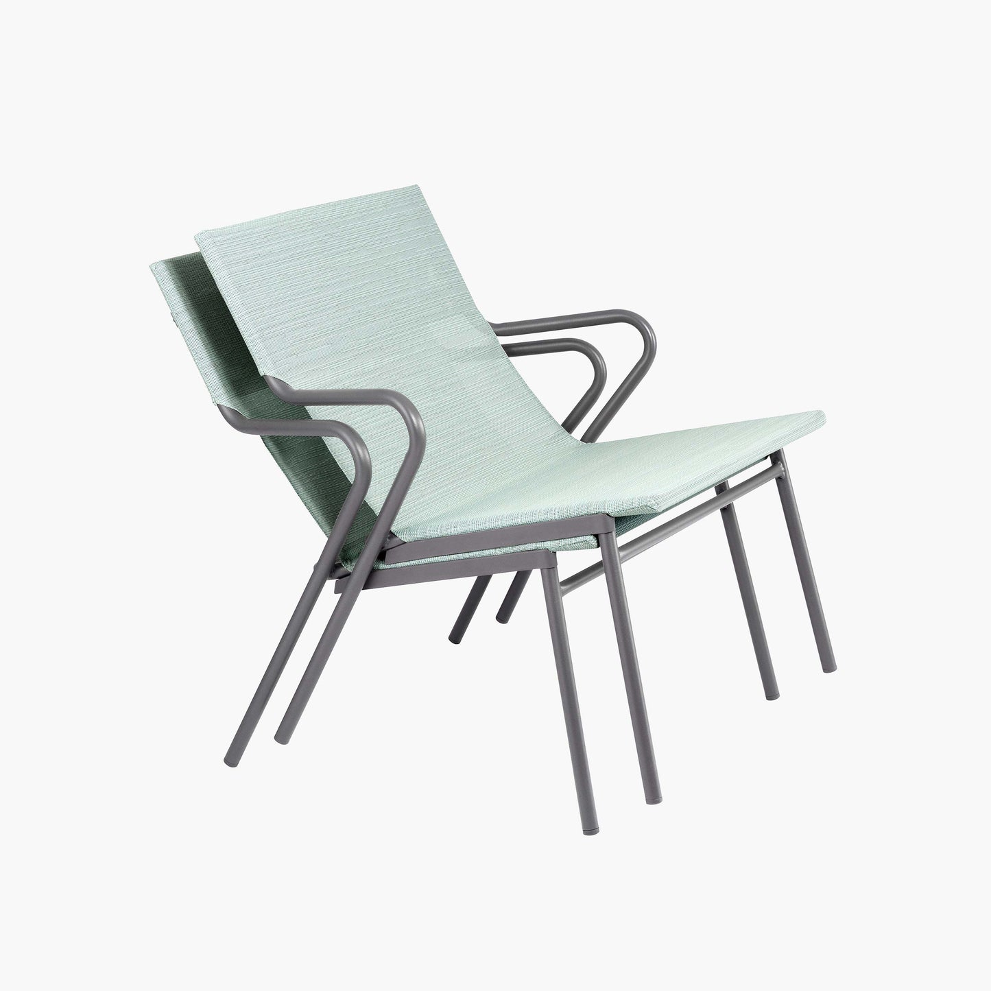 SET OF 2 LOW LOUNGE CHAIRS Lafuma