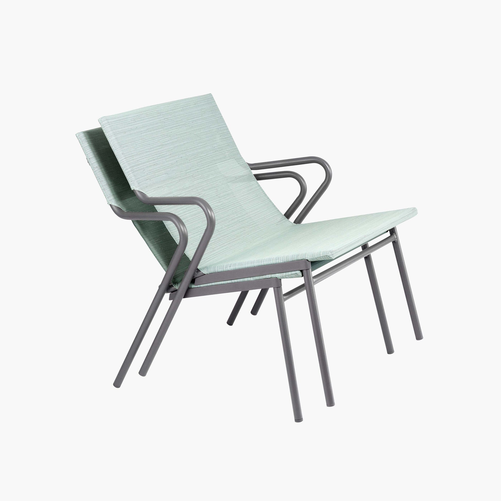 SET OF 2 LOW LOUNGE CHAIRS Lafuma