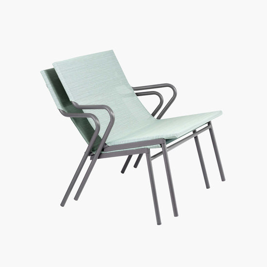 SET OF 2 LOW LOUNGE CHAIRS