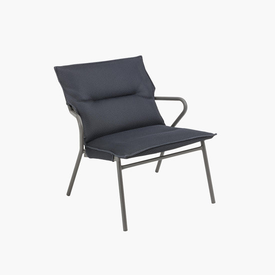 LOW PADDED LOUNGE CHAIR