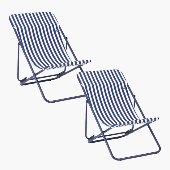 SET OF 2 DECKCHAIRS