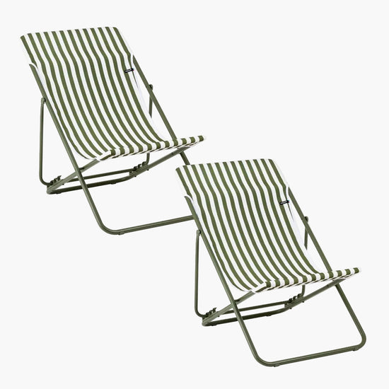 SET OF 2 DECKCHAIRS