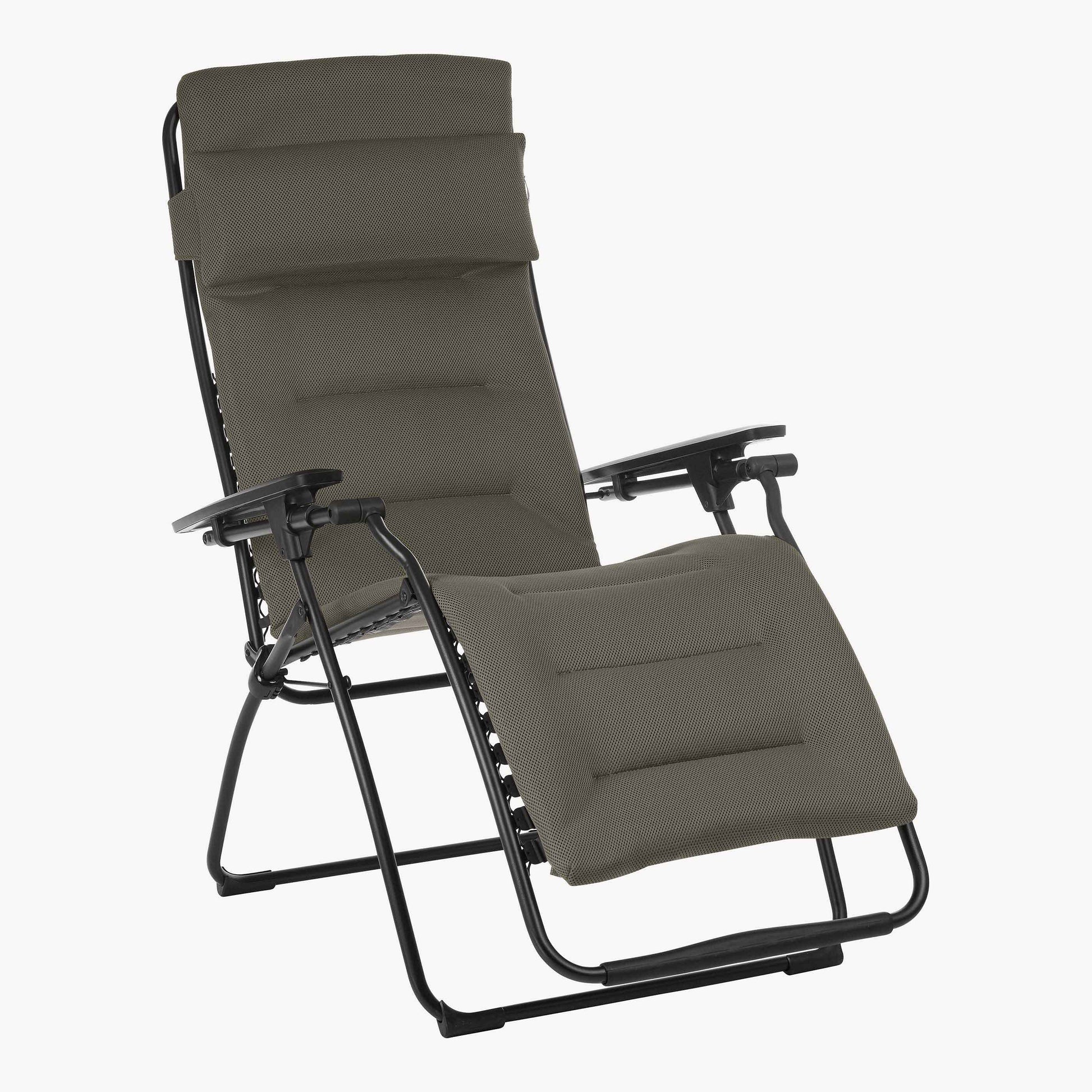 reclining chair futura air comfort taupe tubing black LAFUMA
