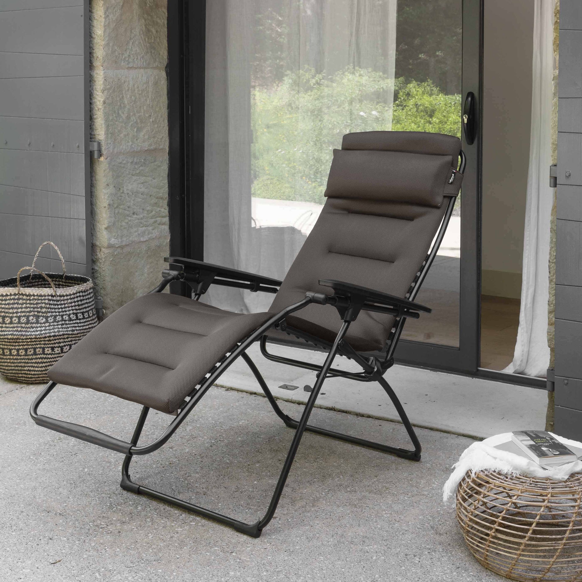 tubing futura chair taupe | black MOBILIER air reclining LAFUMA xl comfort